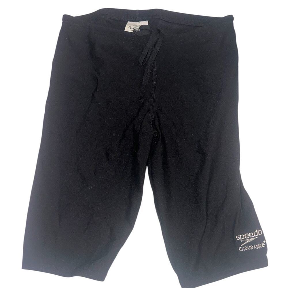 Speedo Endurance+ Jammer Swim Shorts Youth 26 Black NWT Competitive Swim